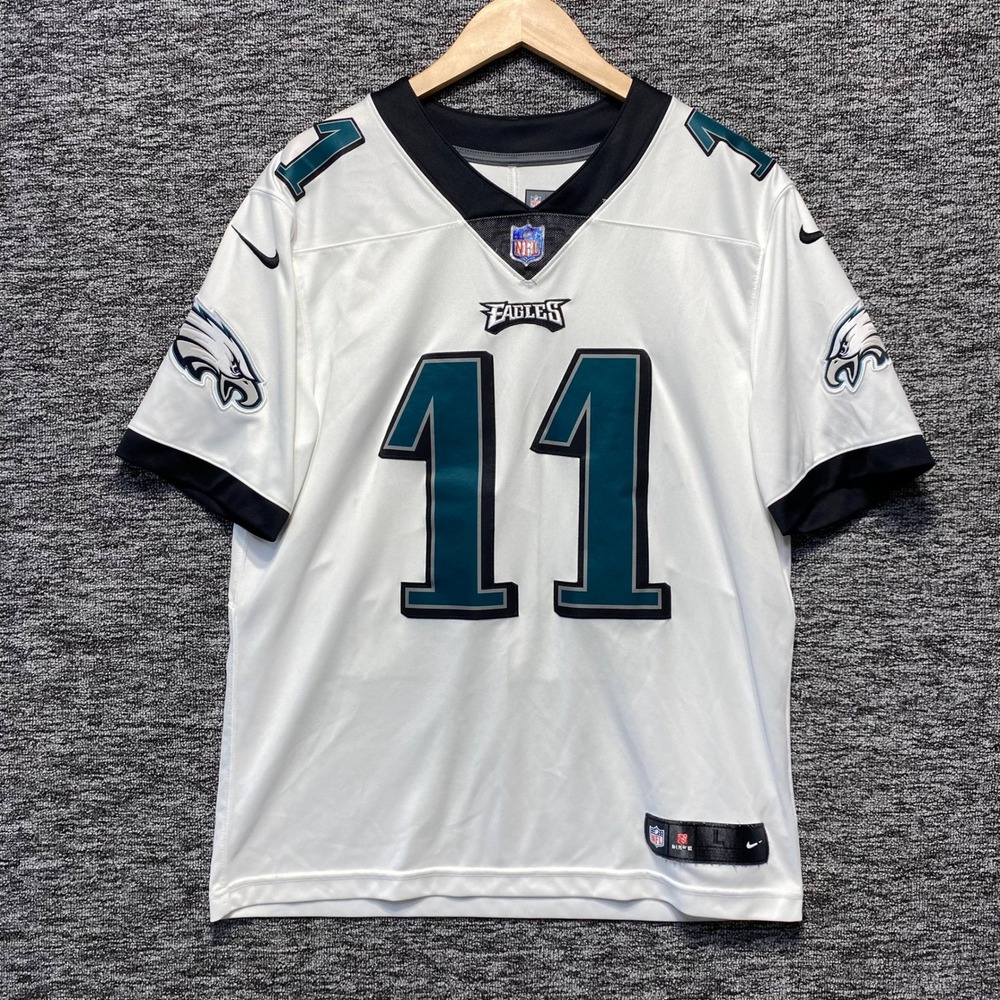 Nike Carson Wentz Philadelphia Eagles Jersey Mens Large White Game NFL 11